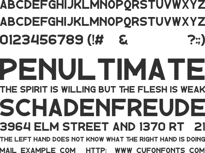 The Quest font preview