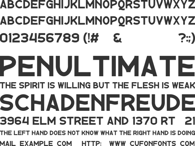 The Quest font preview