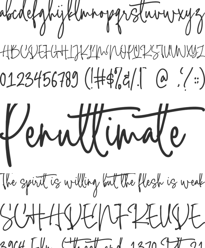 Hastery Signature font preview