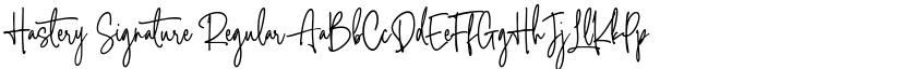 Hastery Signature font download