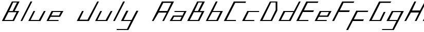 Blue July font
