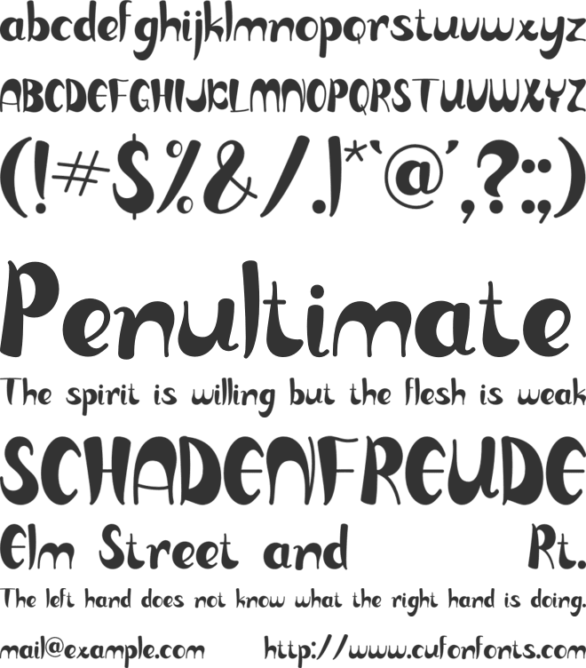 Super Ulano font preview
