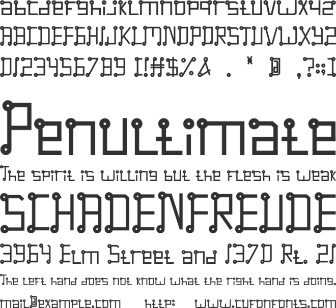 Jump Duckly font preview