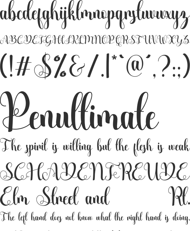 Belyna font preview