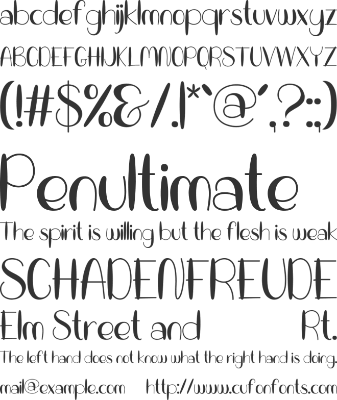 Balloon Duwoor font preview