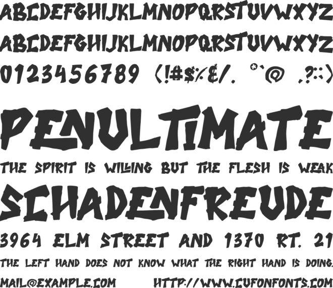 Best Of Treat font preview