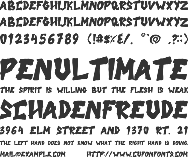 Best Of Treat font preview