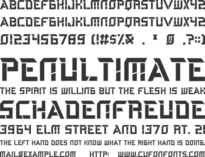 Plaguard font preview