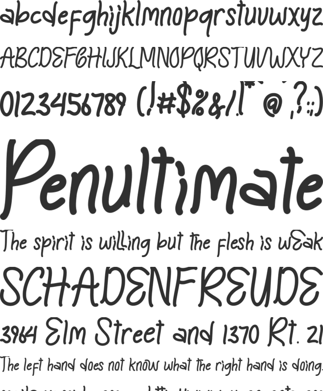 Yellow Easter font preview