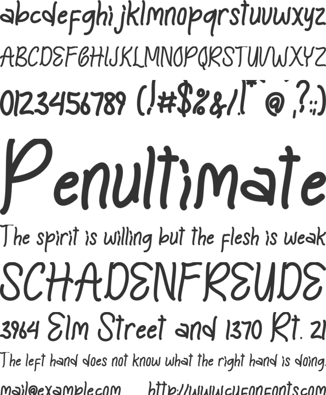 Yellow Easter font preview