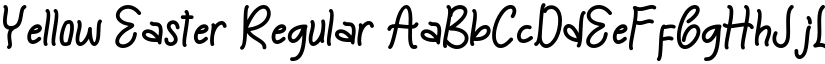 Yellow Easter Regular font