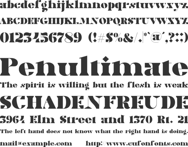 Cake Black Font font preview