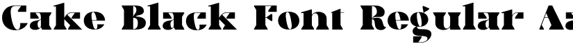 Cake Black Font Regular font