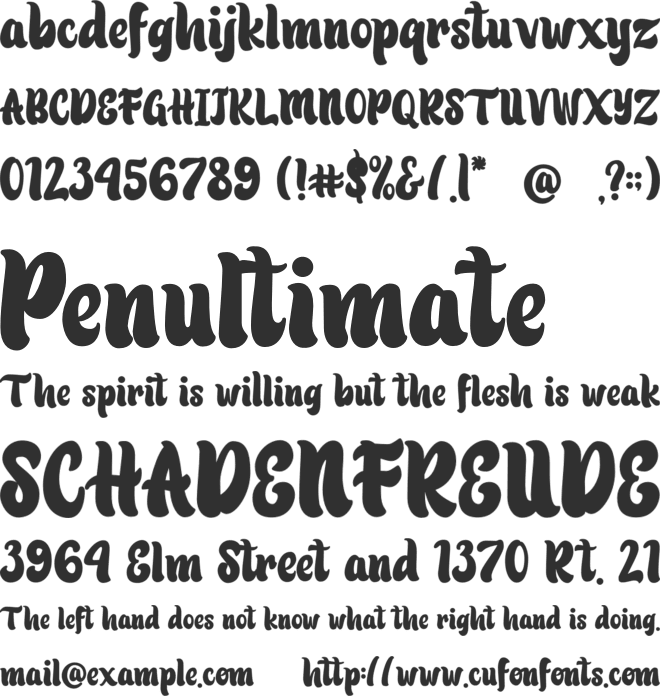 Patric Zihva font preview