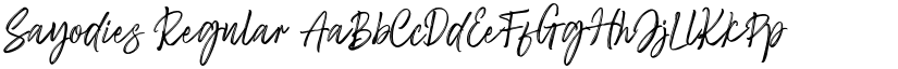 Sayodies Regular font