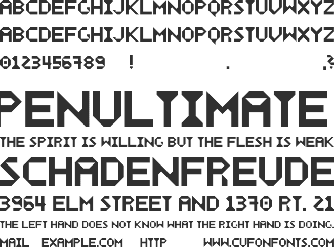 Wecker font preview