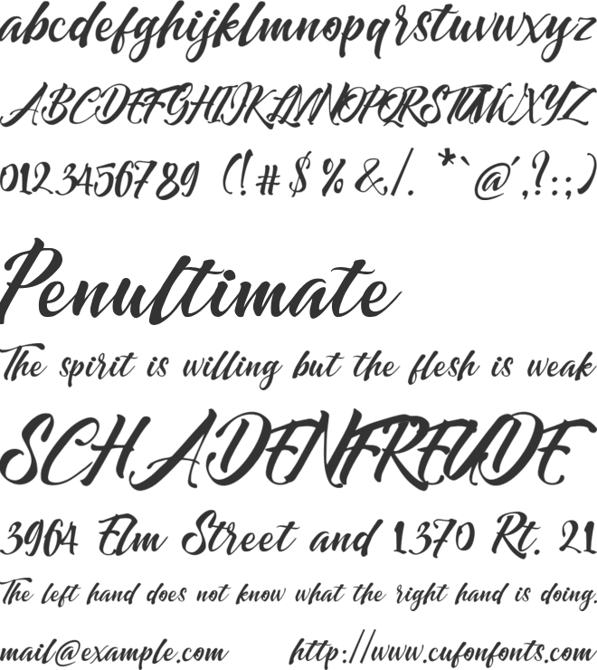 Dayden Batemisy font preview
