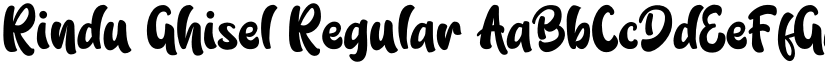Rindu Ghisel Regular font
