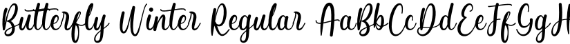 Butterfly Winter Regular font