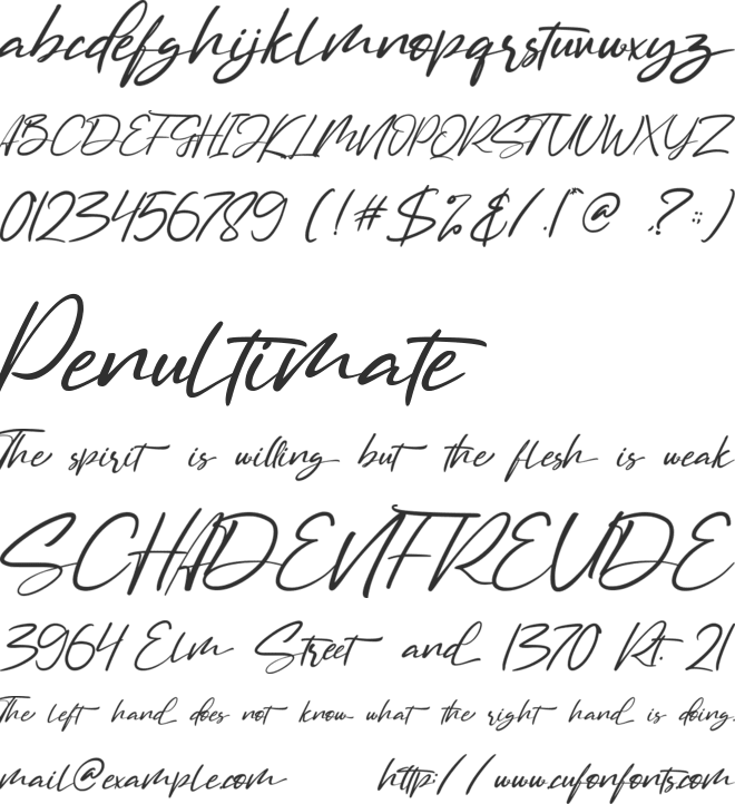 Marthina font preview