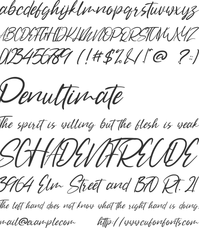 Jathselim font preview