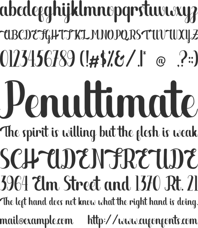 The Migare font preview