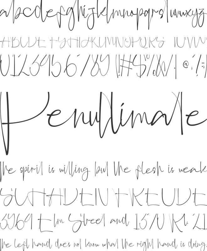 Anjany Sallentiny font preview