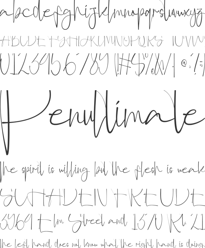 Anjany Sallentiny font preview