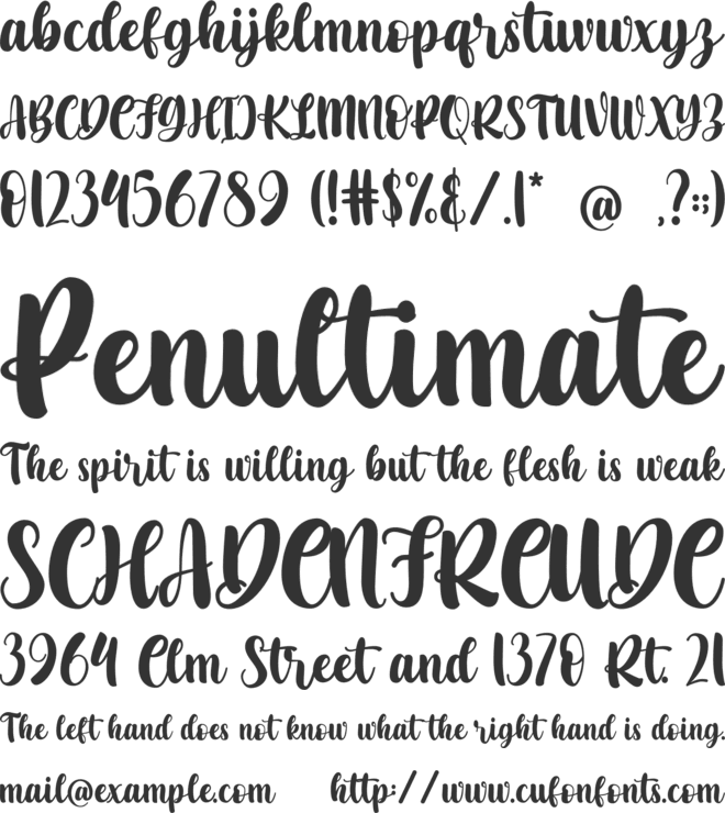 Arthur Taniya font preview