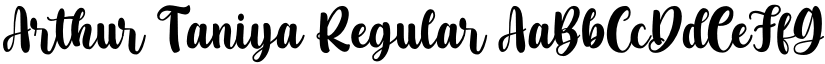 Arthur Taniya font download