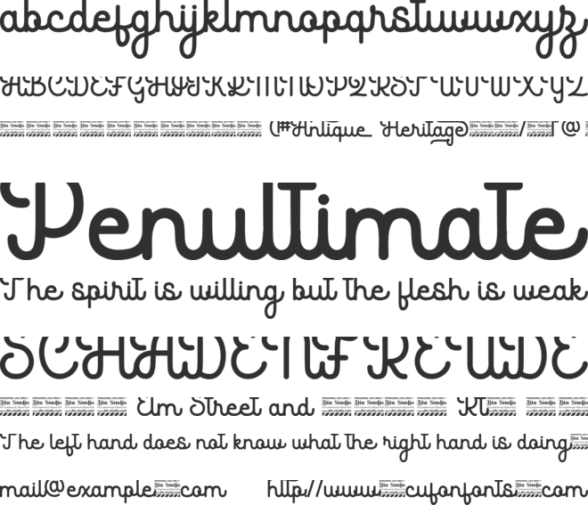 Antique Heritage Personal use font preview