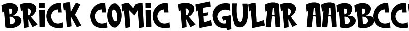 brick comic Regular font