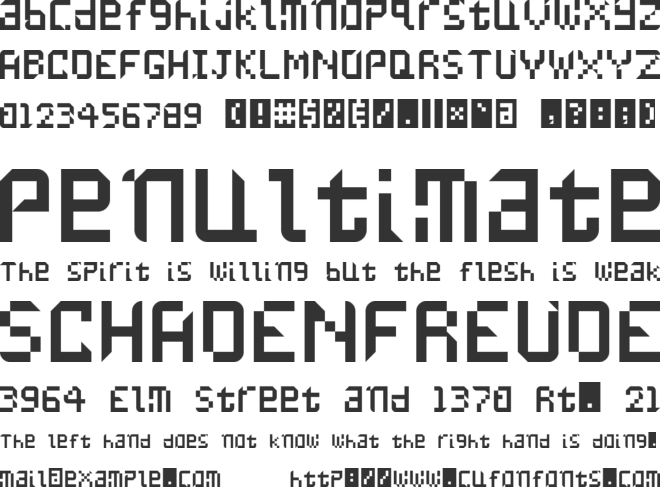 Undatame font preview