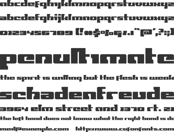 Big Blue Bug font preview