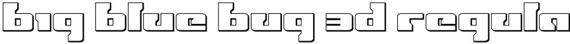 Big Blue Bug 3D Regular font