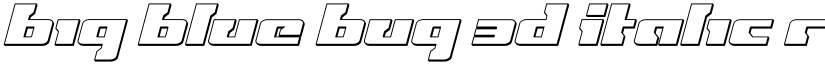 Big Blue Bug 3D Italic Regular font