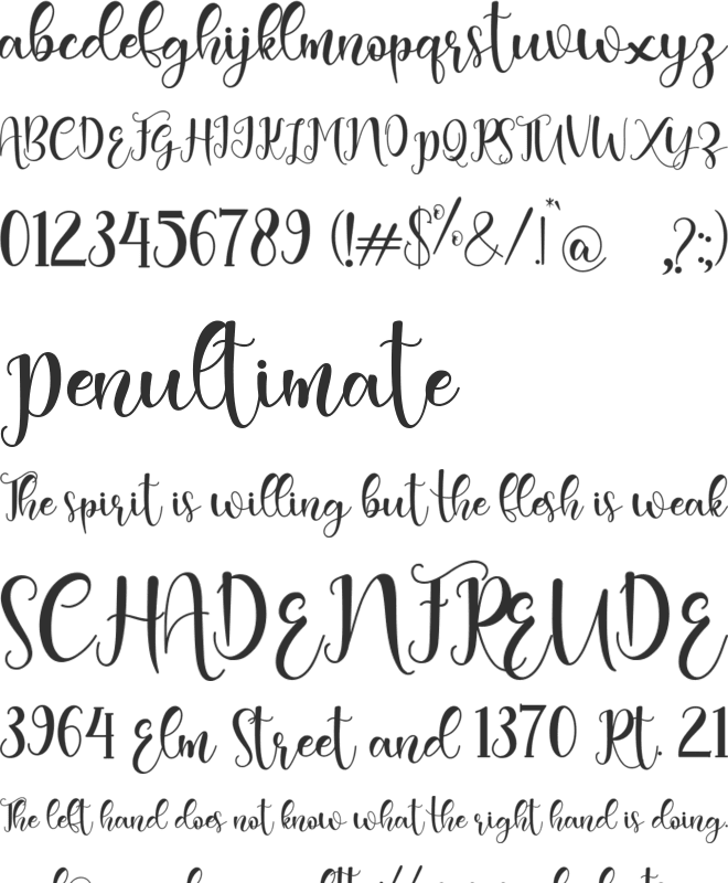 fhania font preview