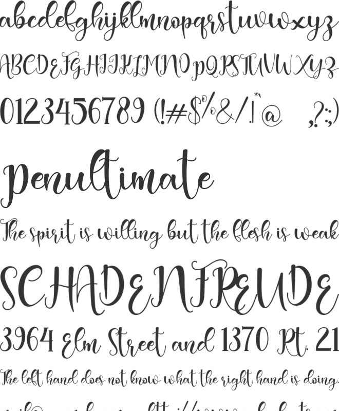 fhania font preview