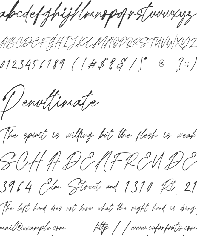Belandia Signature font preview