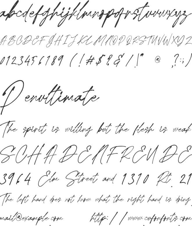 Belandia Signature font preview