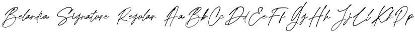 Belandia Signature Regular font