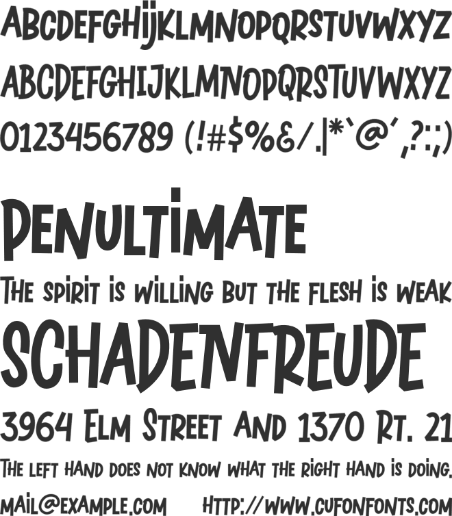 Burgery font preview
