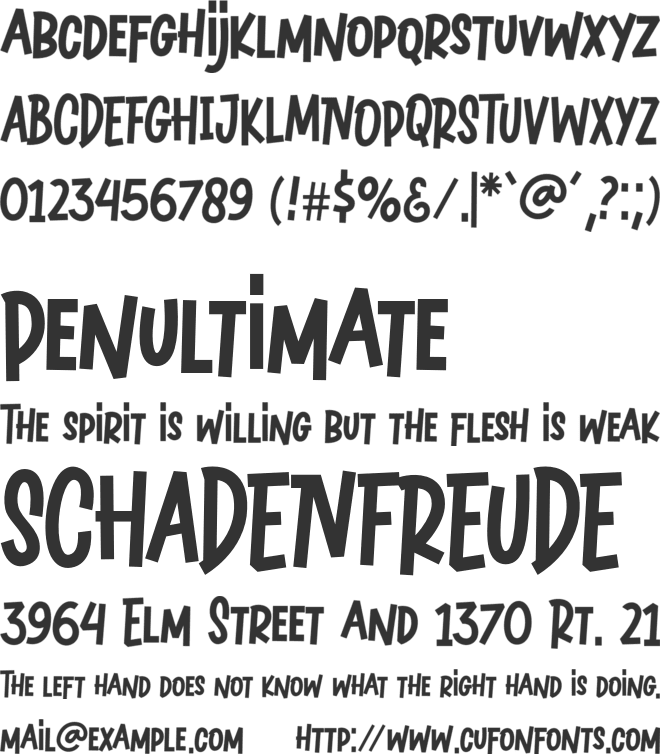 Burgery font preview