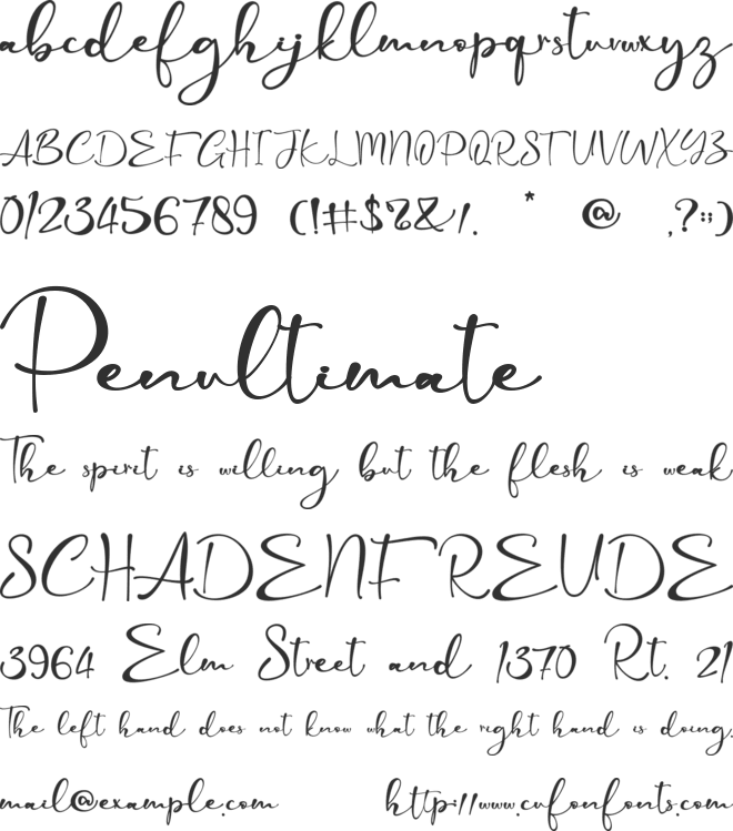 Kimberli - Personal Use font preview