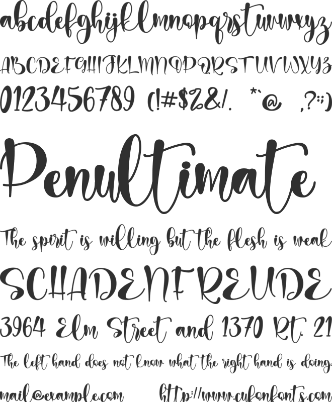 heartberry - personal use font preview