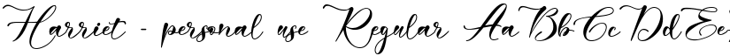 Harriet - personal use Regular font