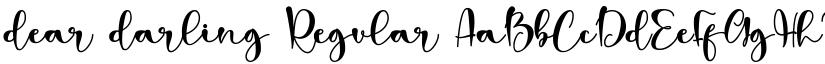 dear darling Regular font