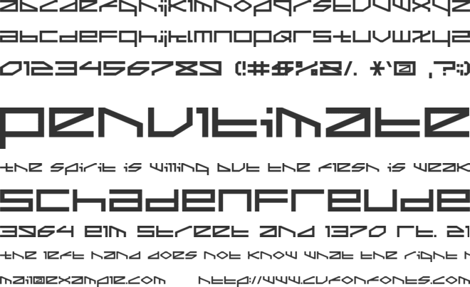 LTR-02: Morbid Vision font preview