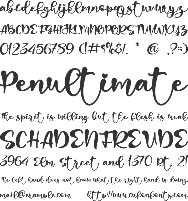 Still Valentine font preview