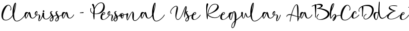 Clarissa - Personal Use font download